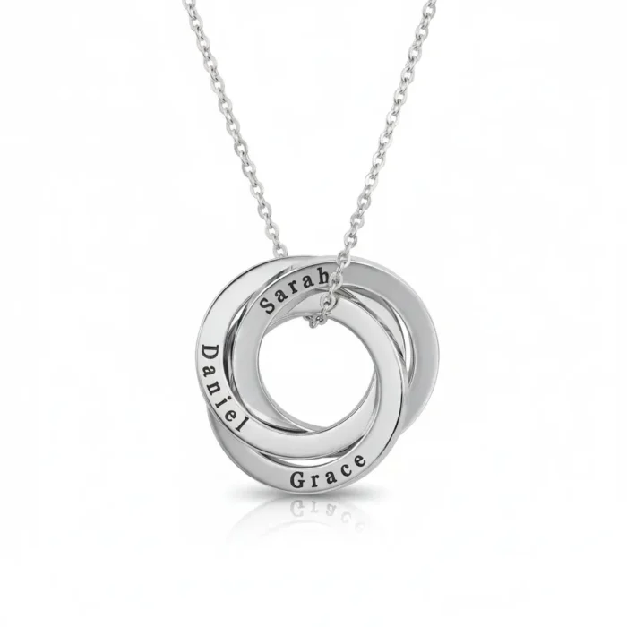 Triple Russian Necklace - Silver - Image 6