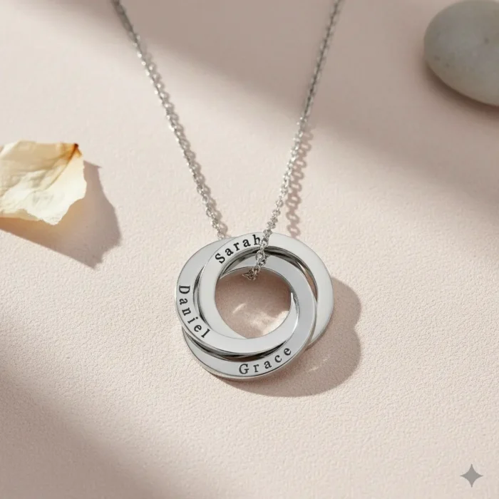 Triple Russian Necklace - Silver - Image 5