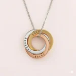 Triple Russian Necklace - Silver Gold + Rose Gold