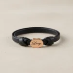 Womens Leather Bracelet - Rose Gold