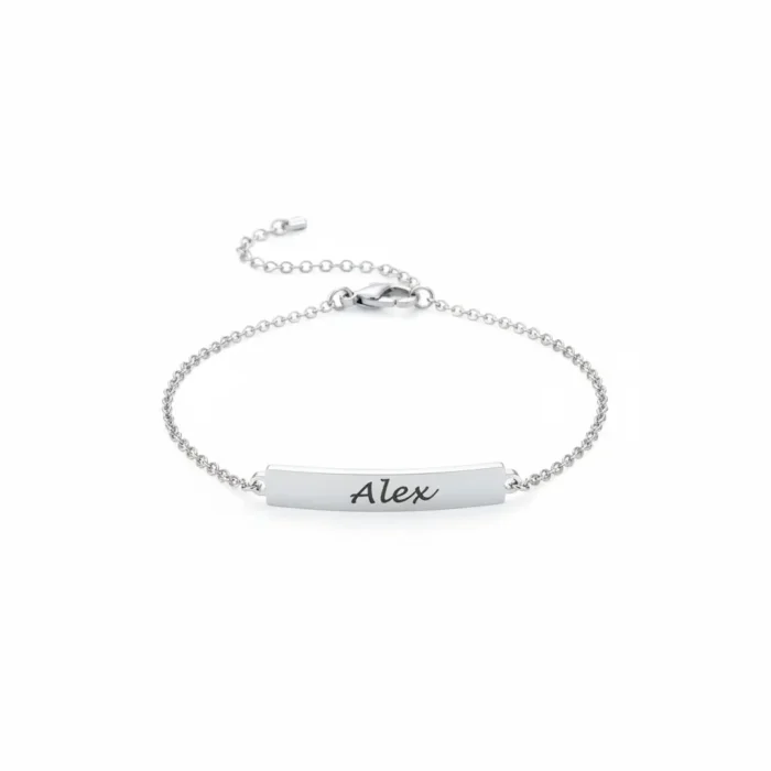 Bar Bracelet - Silver - Image 5