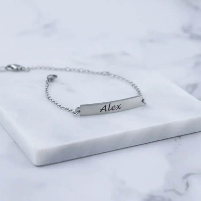 Bar Bracelet - Silver - Image 4