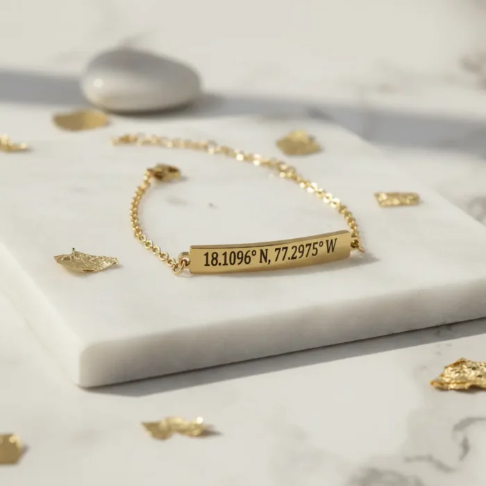 Bar Bracelet - Gold - Image 5