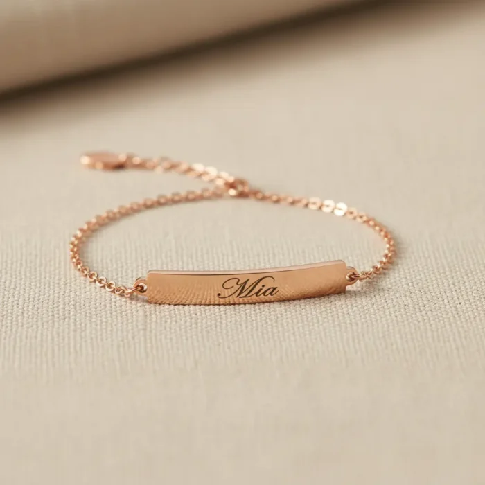 Bar Bracelet - Rose Gold - Image 5
