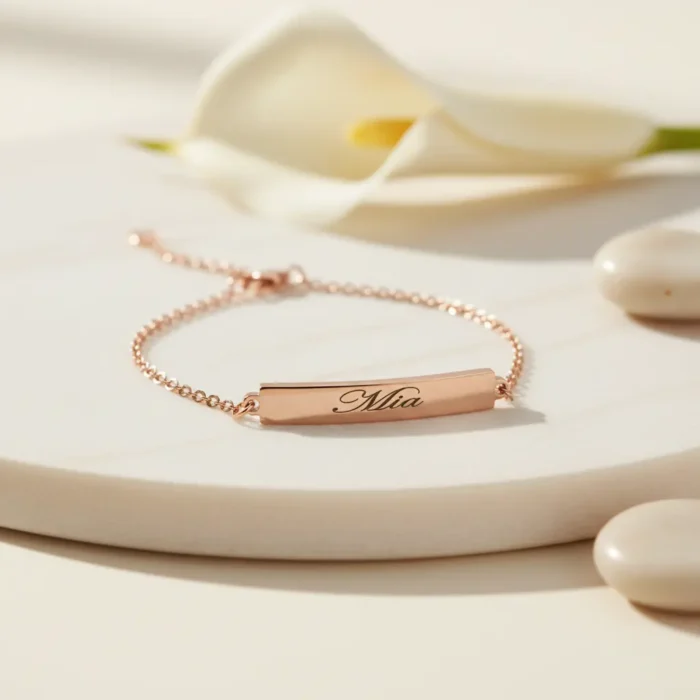 Bar Bracelet - Rose Gold - Image 6