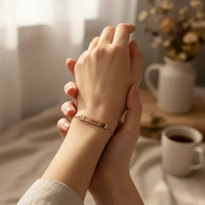 Bar Bracelet - Rose Gold - Image 3