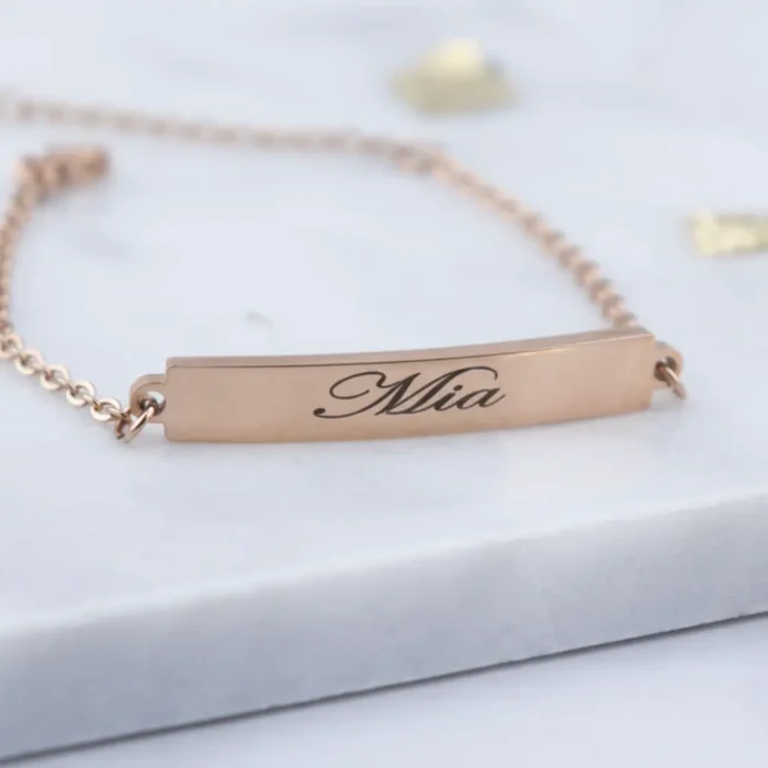 Bar Bracelet - Rose Gold - Image 4
